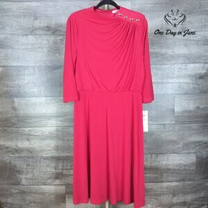 London Style Long Sleeve Midi Dress Size 12